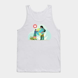 save the earth with a heart Tank Top
